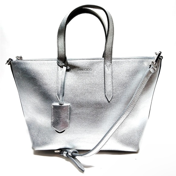 Jimmy Choo Silver Leather Bria 2way - Picture 4 of 14
